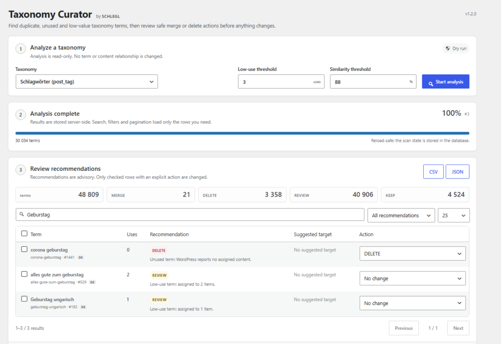 Taxonomy Curator screenshot 3